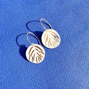 Boucles d’oreilles ALBA en porcelaine blanche