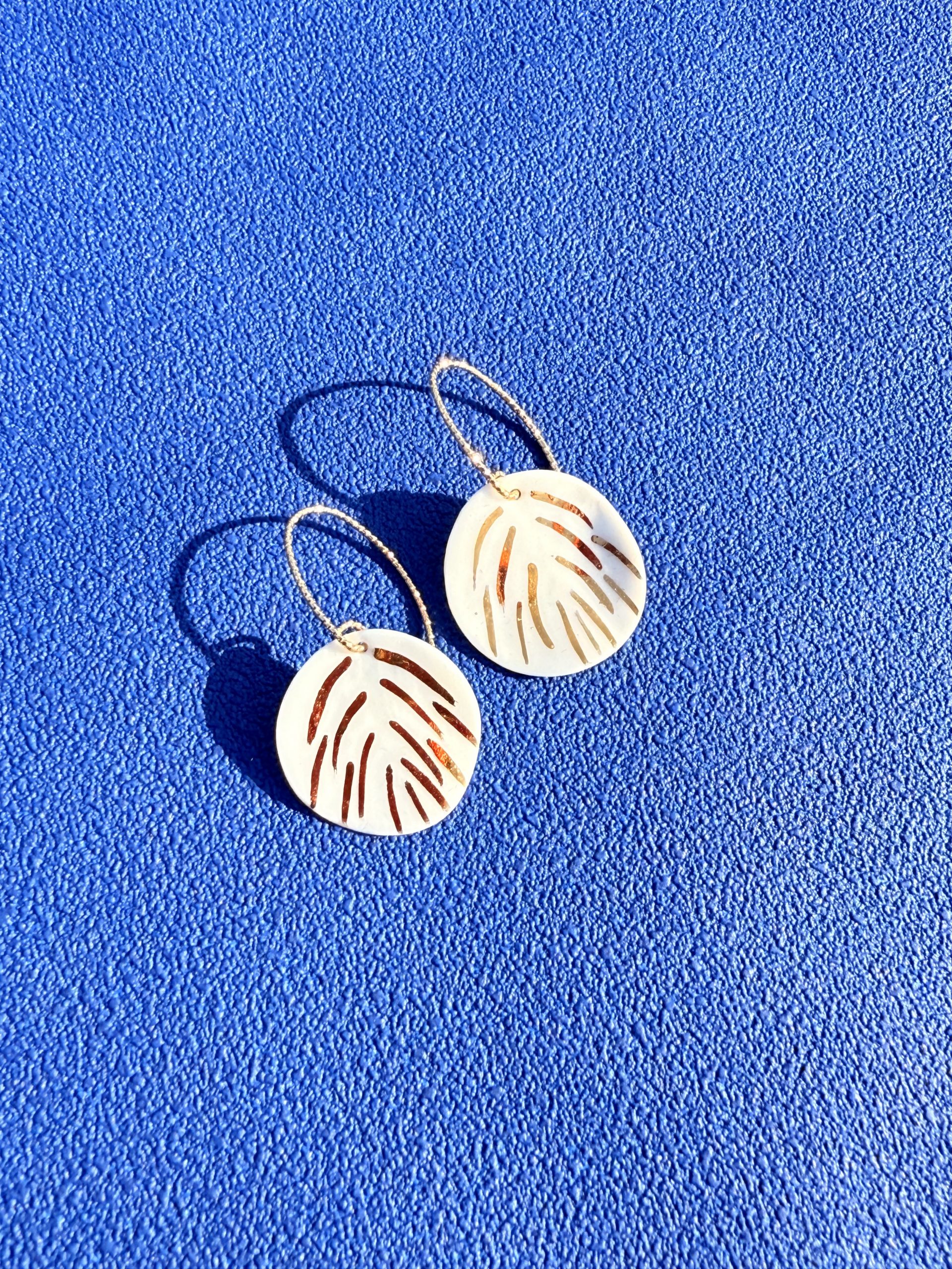 Boucles d’oreilles ALBA en porcelaine blanche