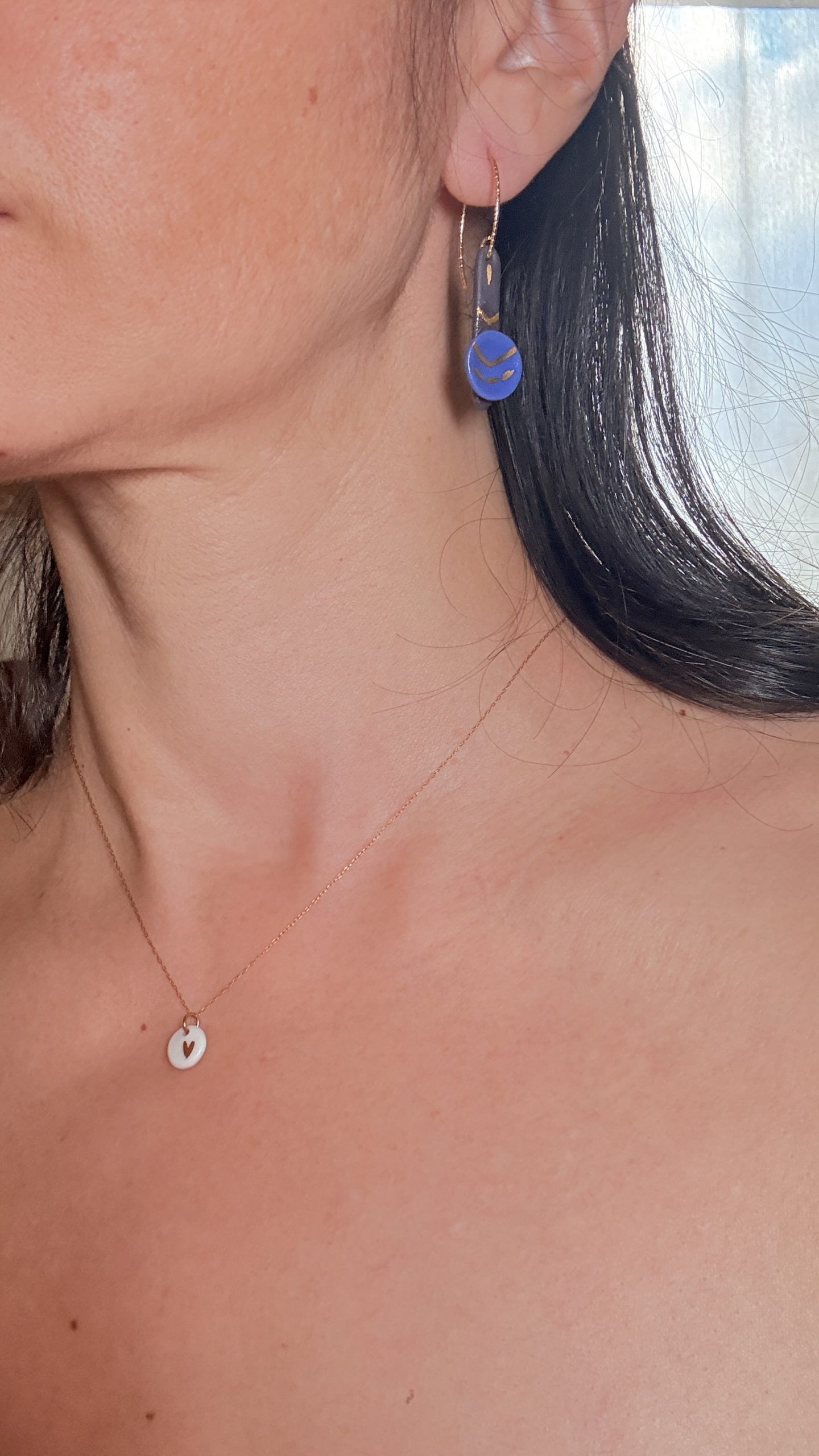 Collier Petit Cœur en porcelaine blanche – Image 4